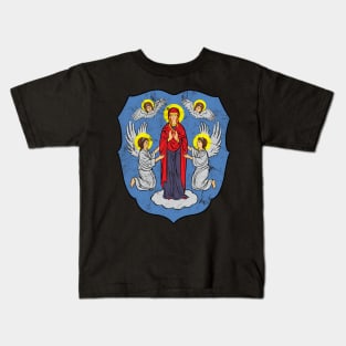 Minsk, Belarus / Faded-Vintage Style Flag Design Kids T-Shirt